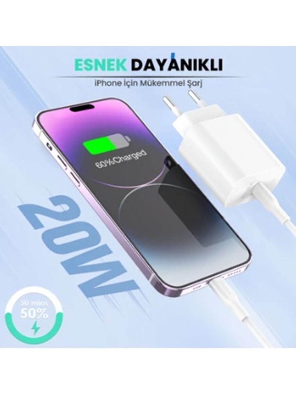 PD20W Şarj Aleti ve Lightning Kablo Seti-1HORA-GAR154-iPhone Uyumlu Hızlı Şarj Cihazı-2