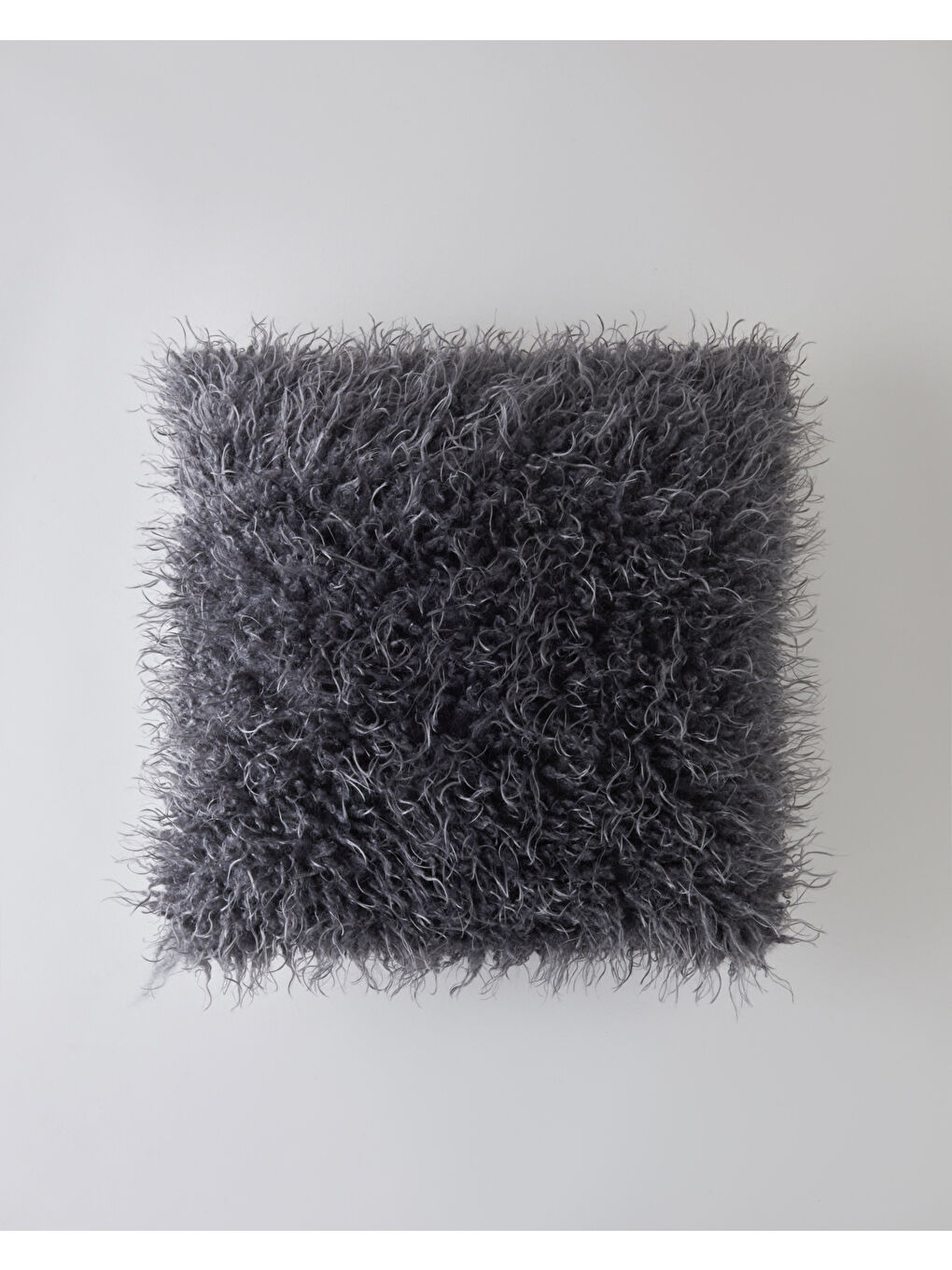 Fluffy Kırlent Kılıfı 45x45 cm Gri