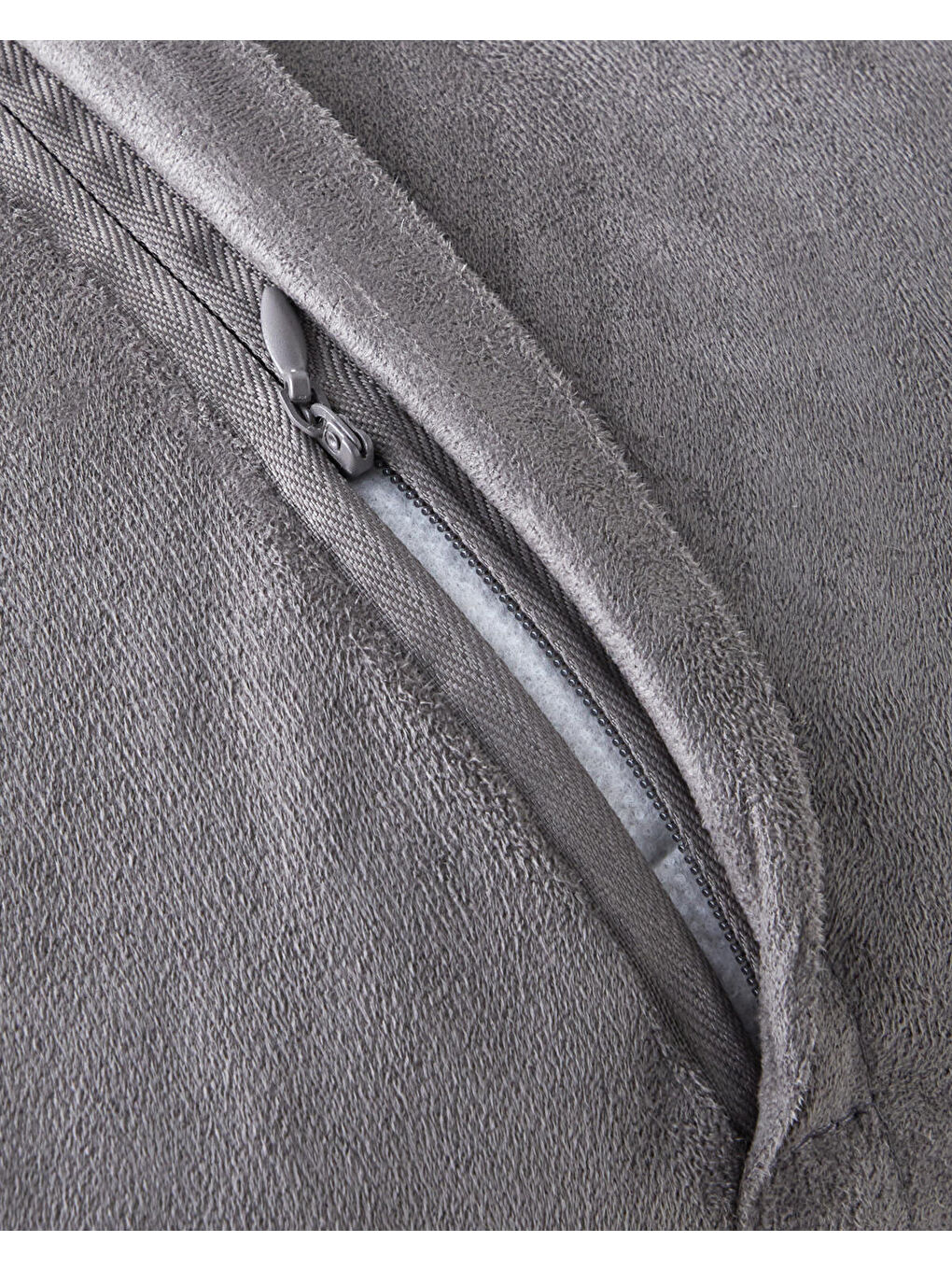 Fluffy Kırlent Kılıfı 45x45 cm Gri-2