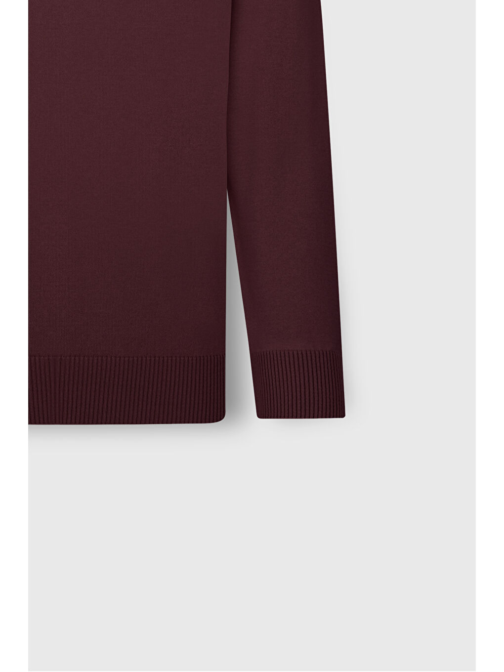 Erkek Bordo Pamuklu Standart Fit Normal Kesim Polo Yaka Triko Kazak-8