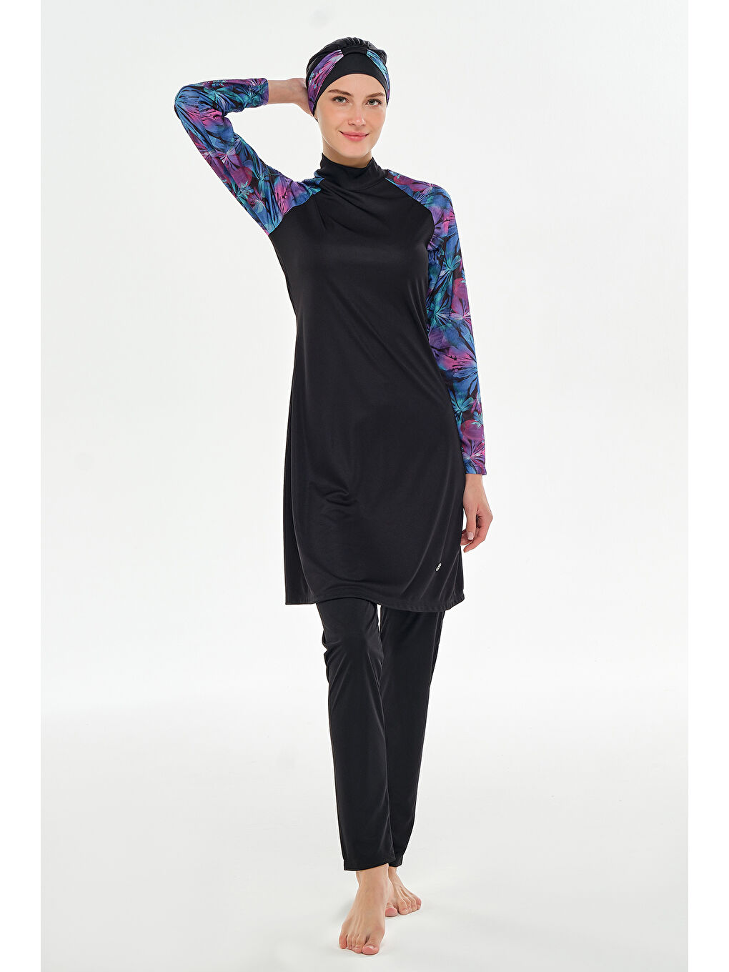 Reglan Kol Elastanlı Tam Kapalı Tesettür Mayo 3119 Siyah-1