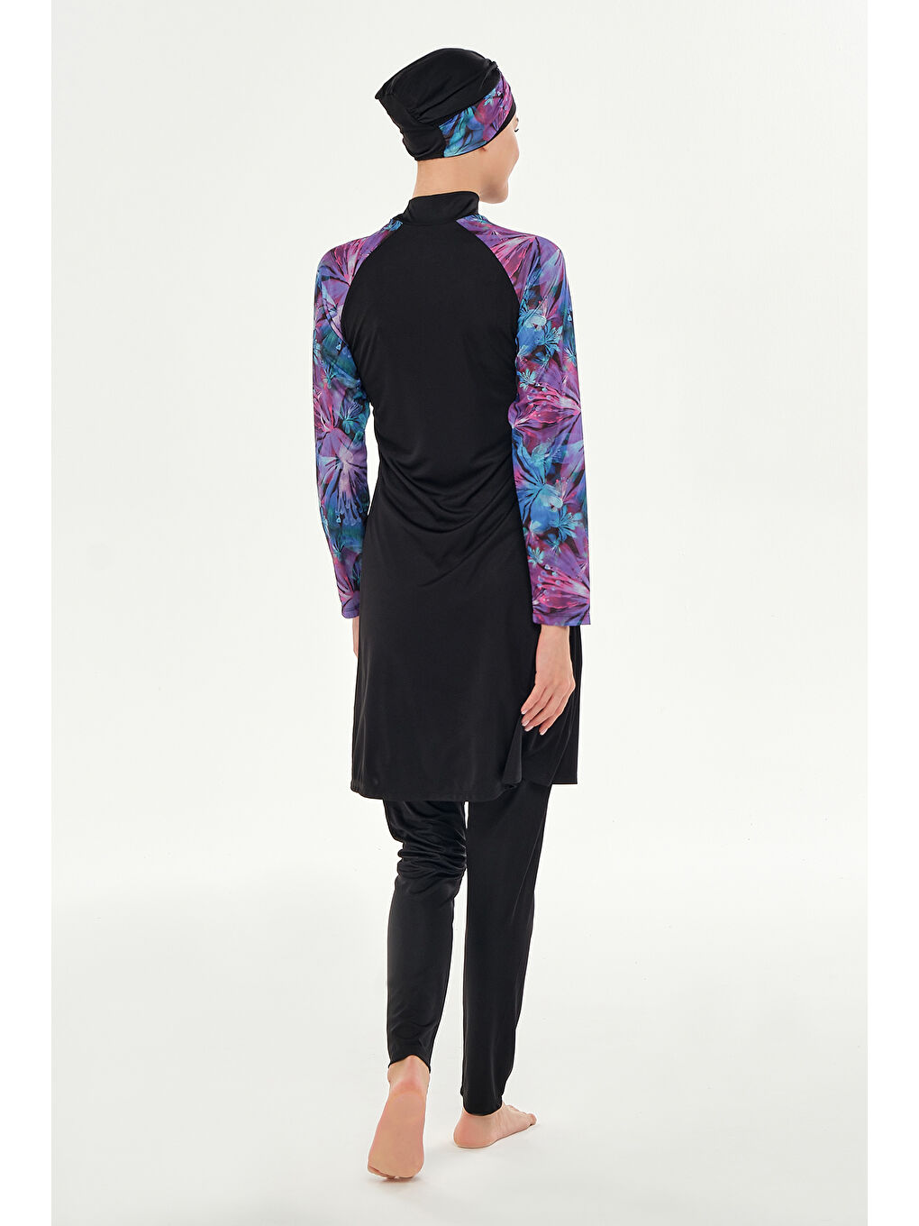 Reglan Kol Elastanlı Tam Kapalı Tesettür Mayo 3119 Siyah-3