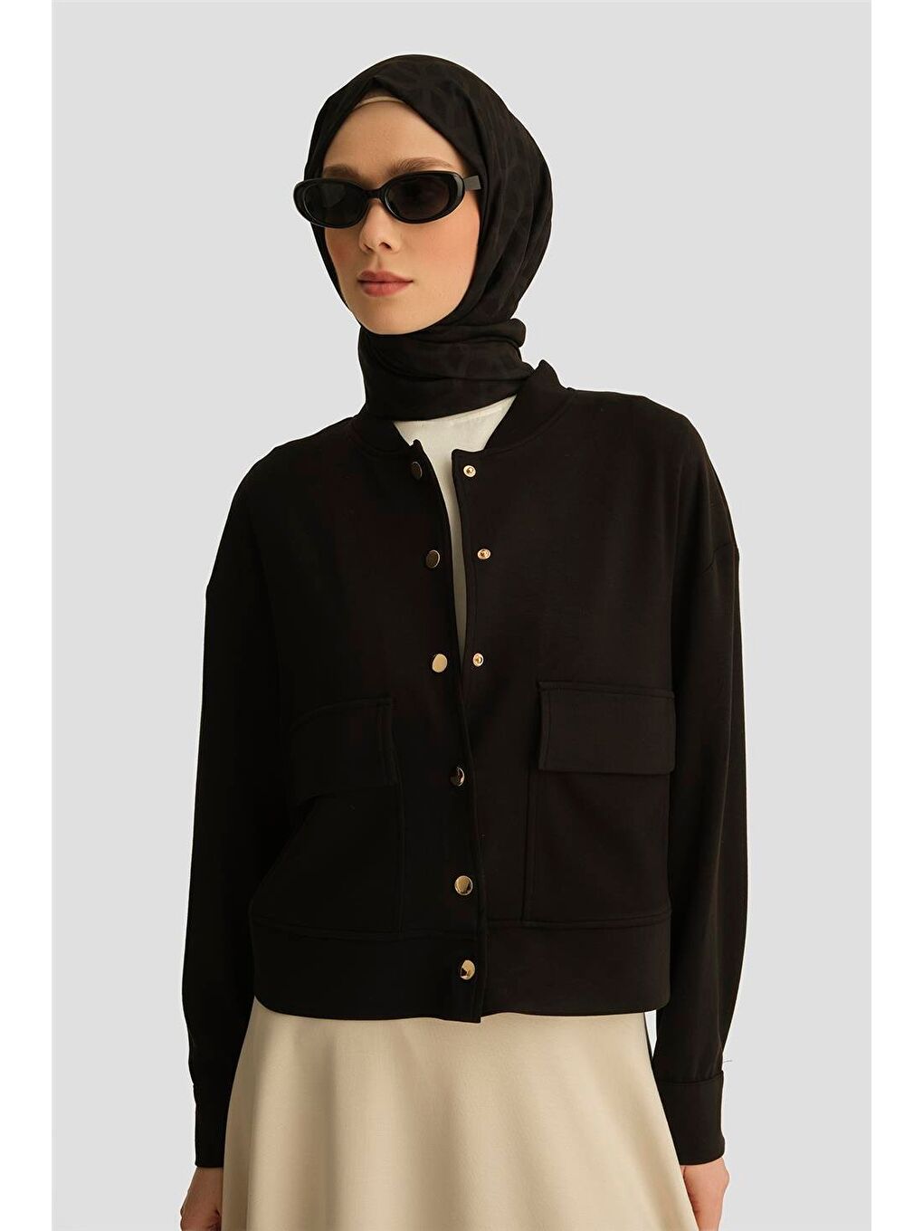 Hakim Yaka Modal Ceket 25Yd4233-1 Siyah-3