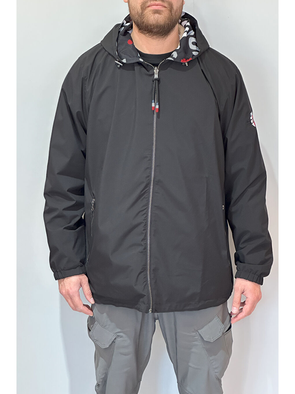 Erkek Çift Taraflı Battal Büyük Beden Yağmurluk 24726 Siyah-1