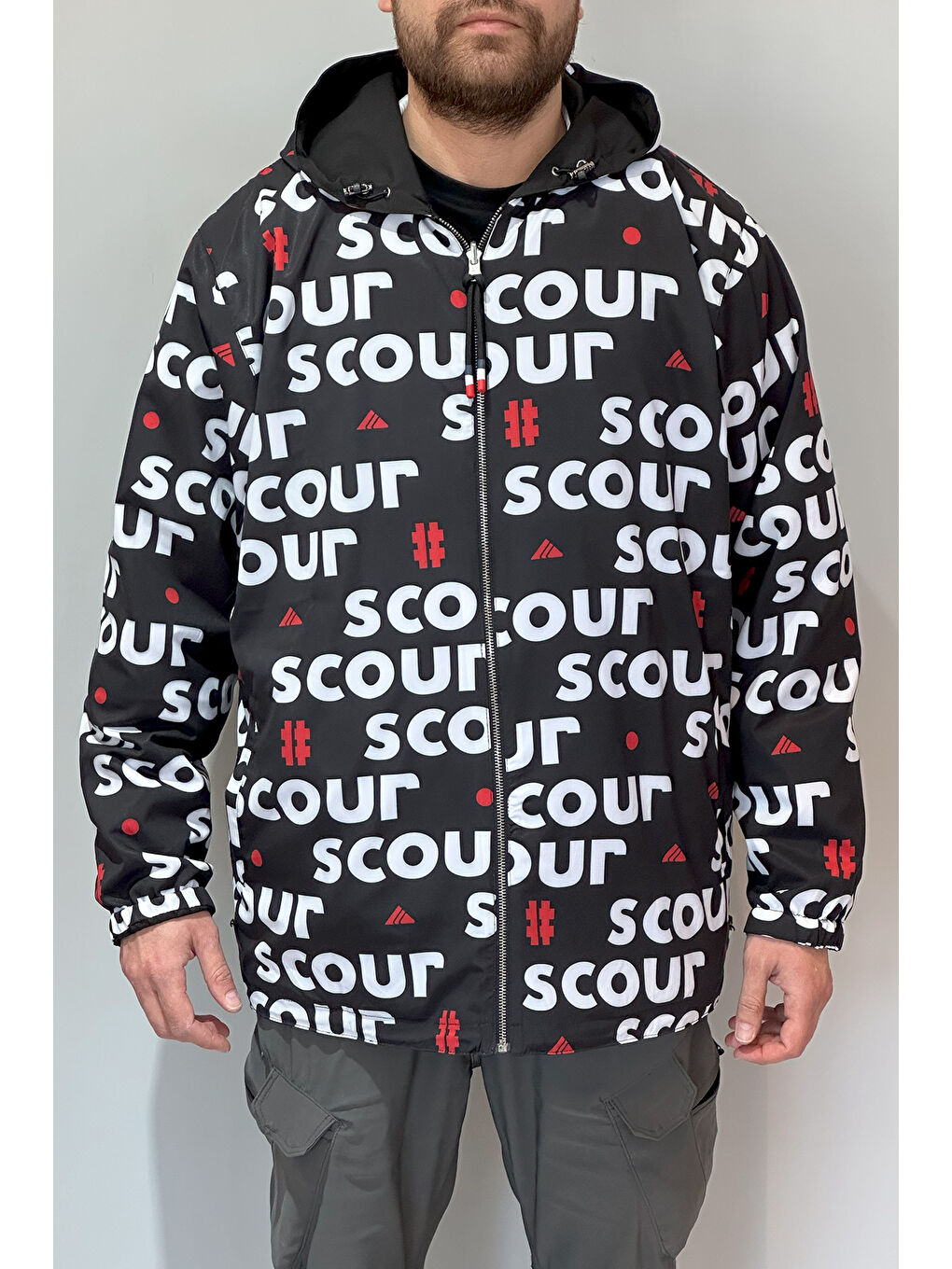 Erkek Çift Taraflı Battal Büyük Beden Yağmurluk 24726 Siyah-2