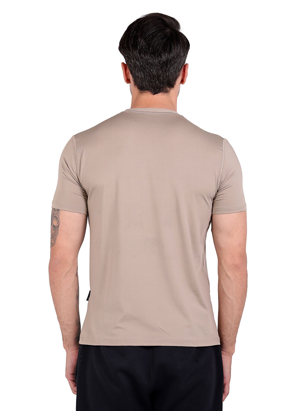 Bej Microfiber Kısa Kol Fanila NANO-2