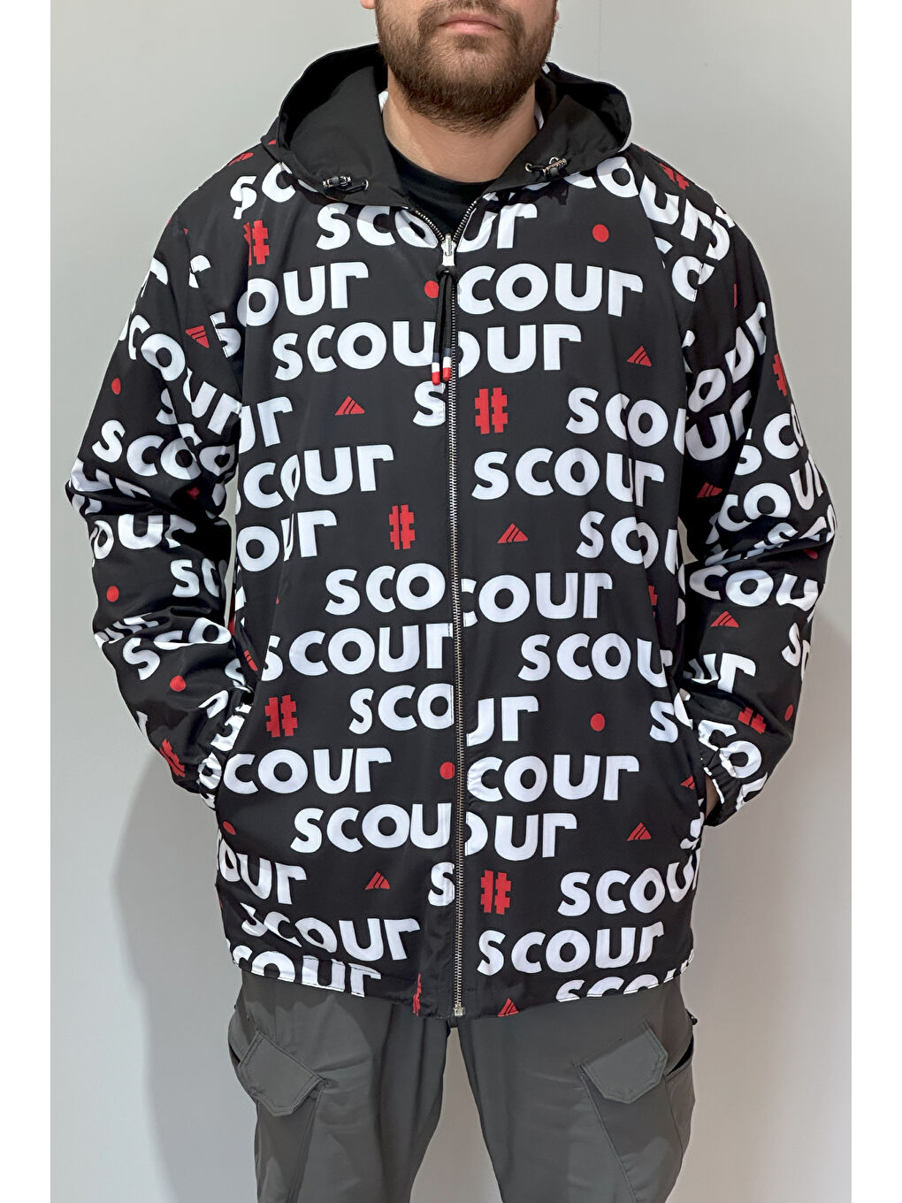 Erkek Çift Taraflı Battal Büyük Beden Yağmurluk 24726 Siyah-4