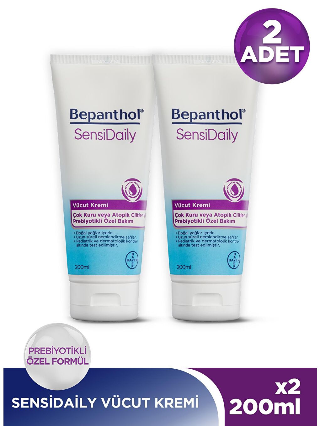 Bepanthol Şeffaf Sensidaily 200 ml 2'li Avantajlı Paket