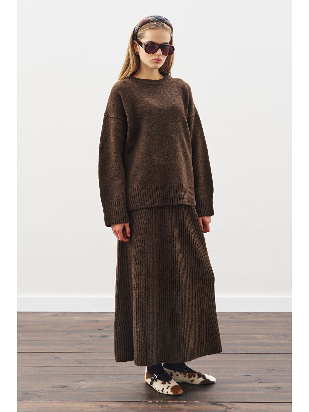 Chunky Oversıze Kazak Kahverengi-2