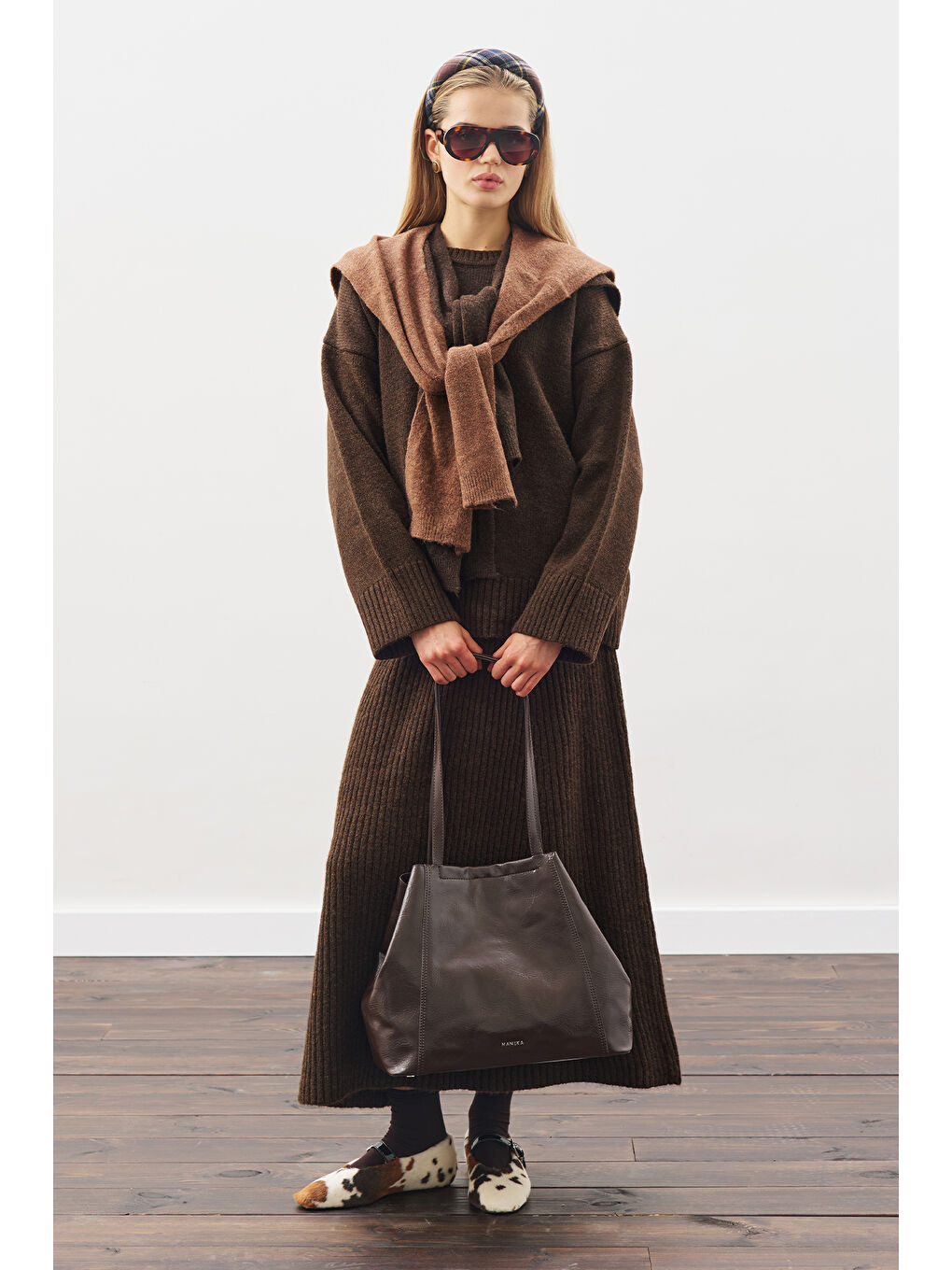 Chunky Oversıze Kazak Kahverengi-3