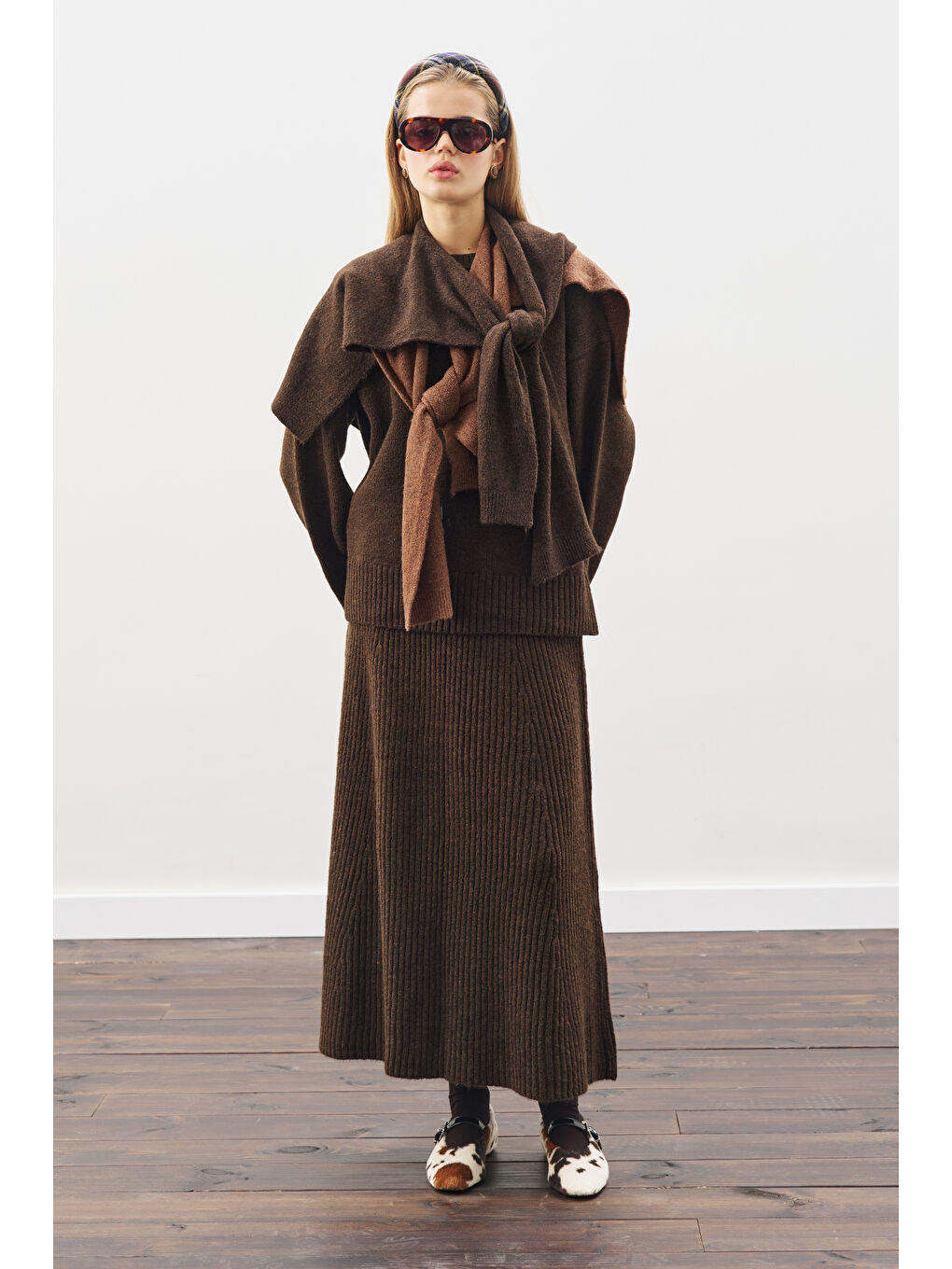 Chunky Oversıze Kazak Kahverengi-4