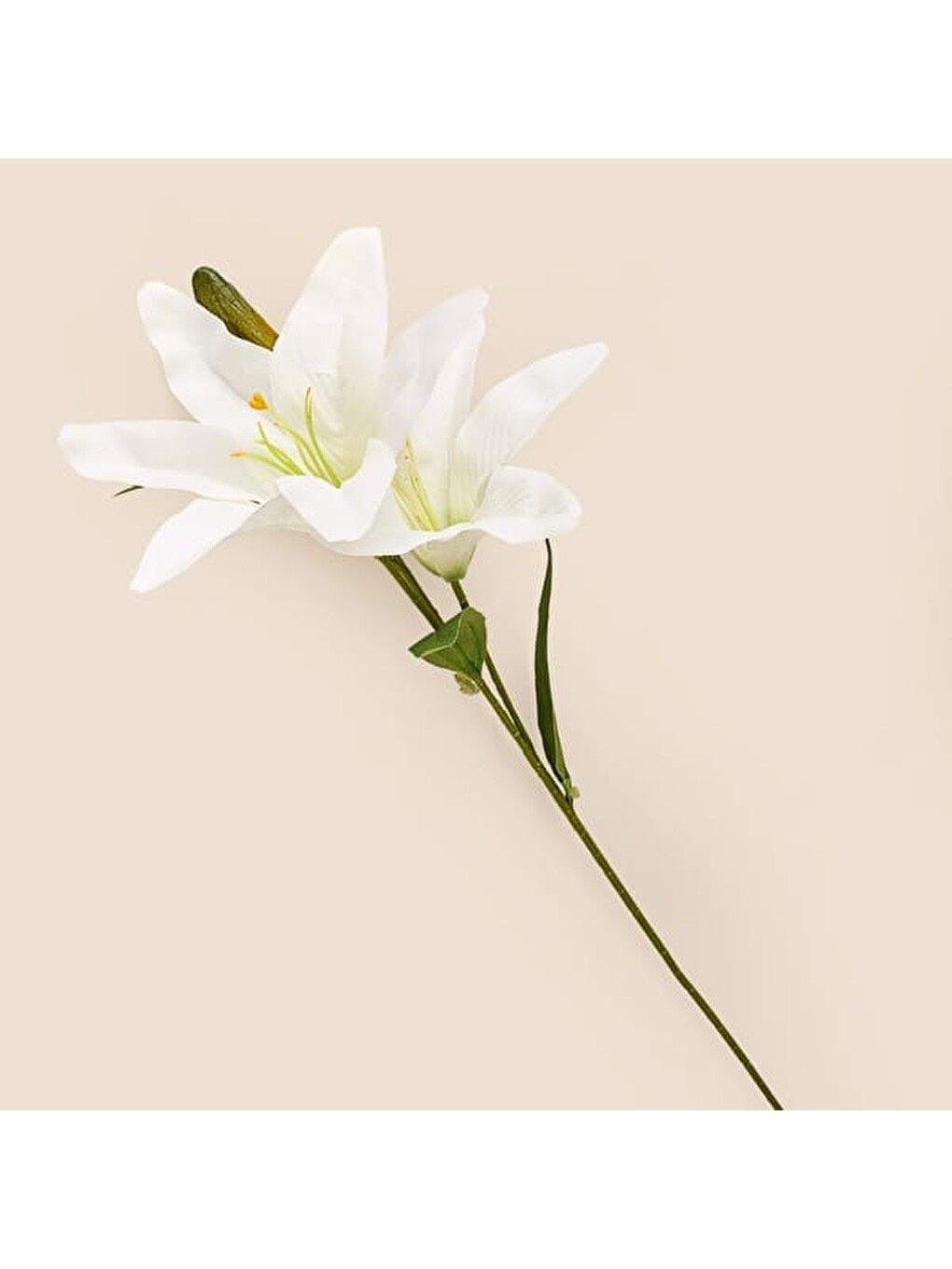 Deco Zambak Yapay Dal Çiçek - Beyaz - 61 cm-2