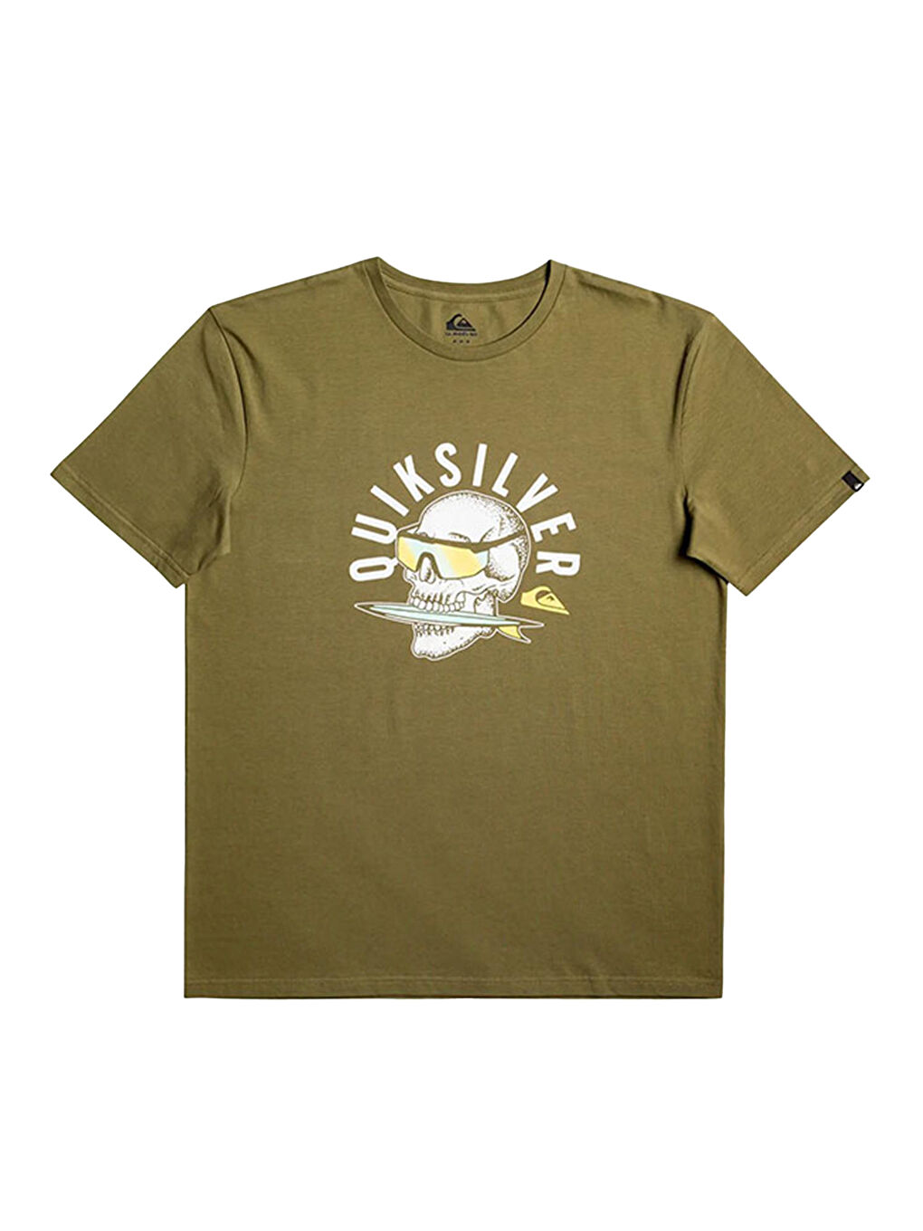 Haki Qsrockinskull Erkek Yeşil Tişört-1