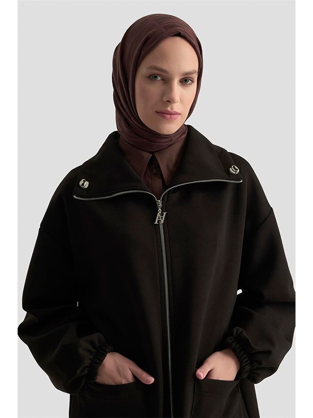 Yüksek Yaka Örme Giyçık 25Kd1503 Siyah