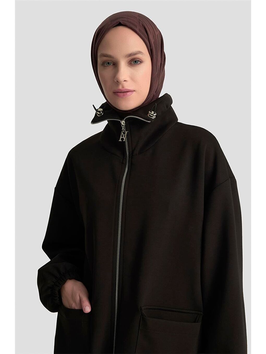 Yüksek Yaka Örme Giyçık 25Kd1503 Siyah-3