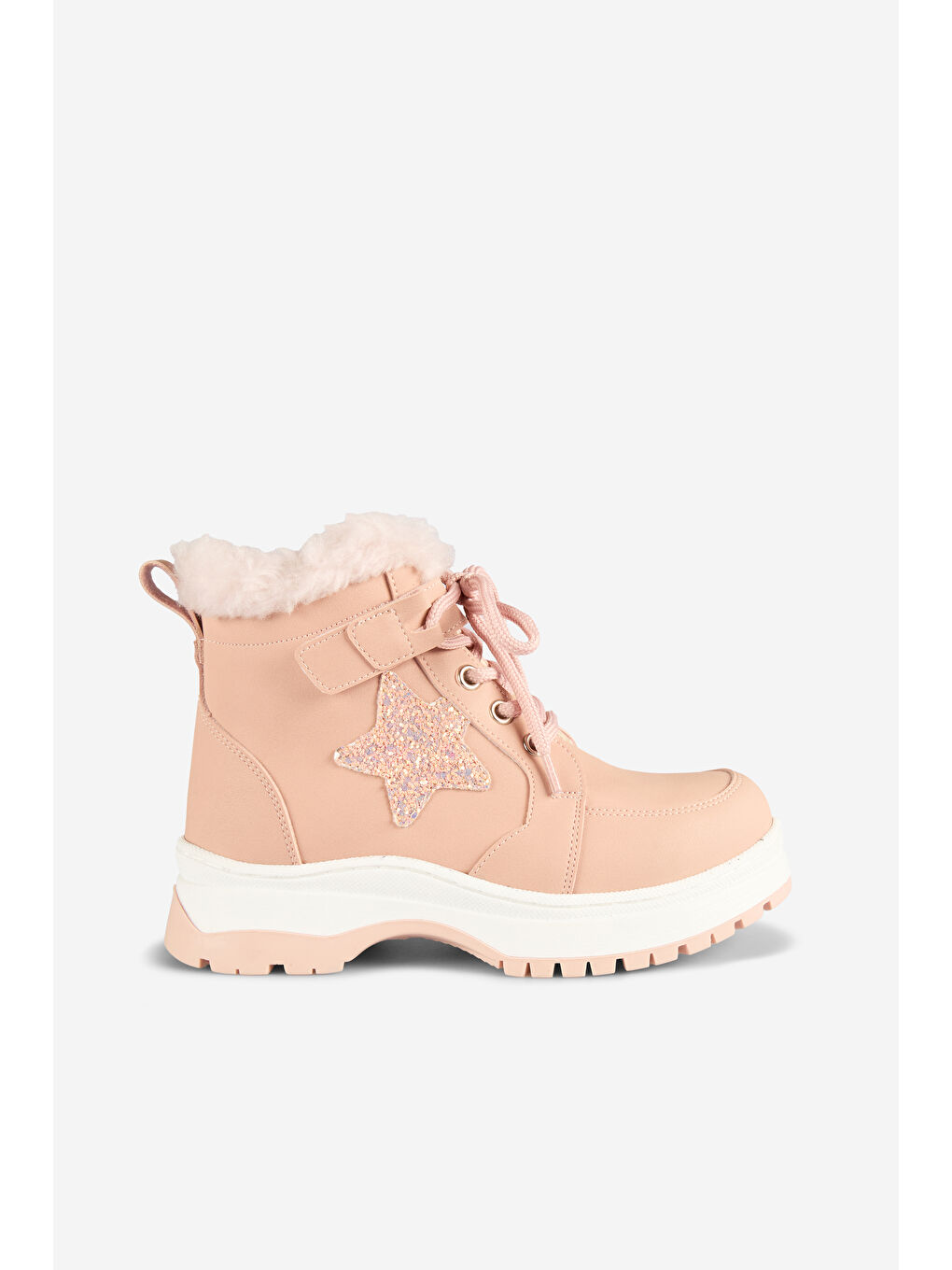 Pembe Punto Kürklü Kız Çocuk Pudra Bot