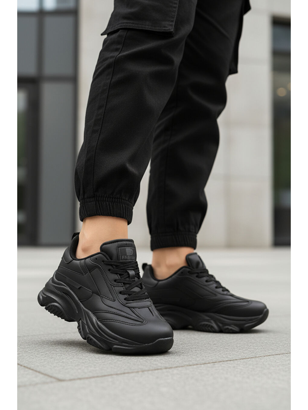 Siyah Bağcıklı Kadın Sneaker DRK171 G-2