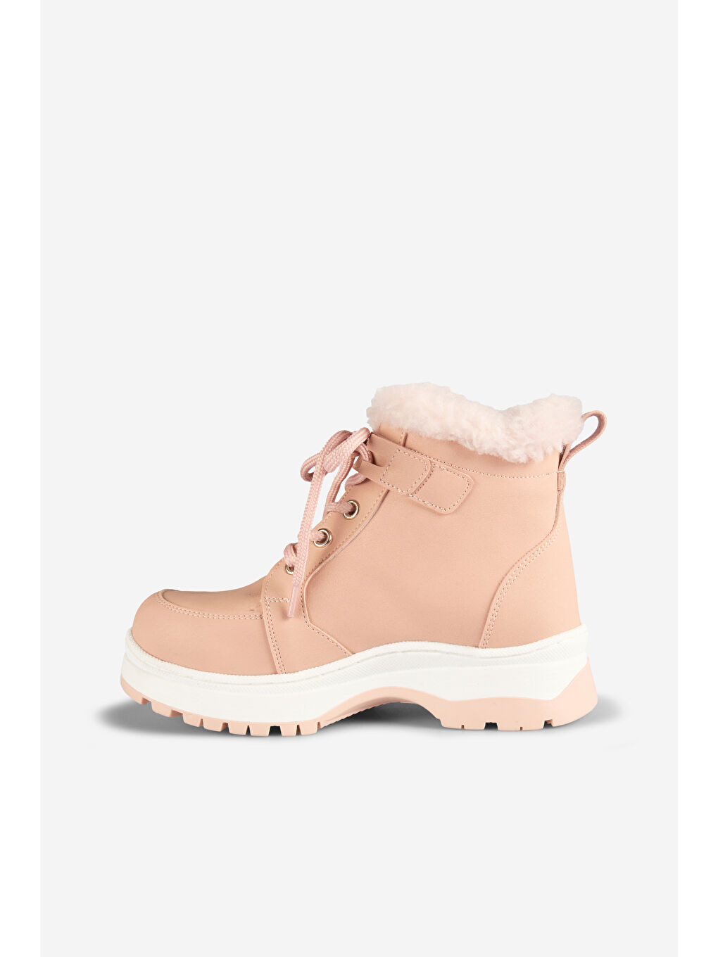 Pembe Punto Kürklü Kız Çocuk Pudra Bot-1