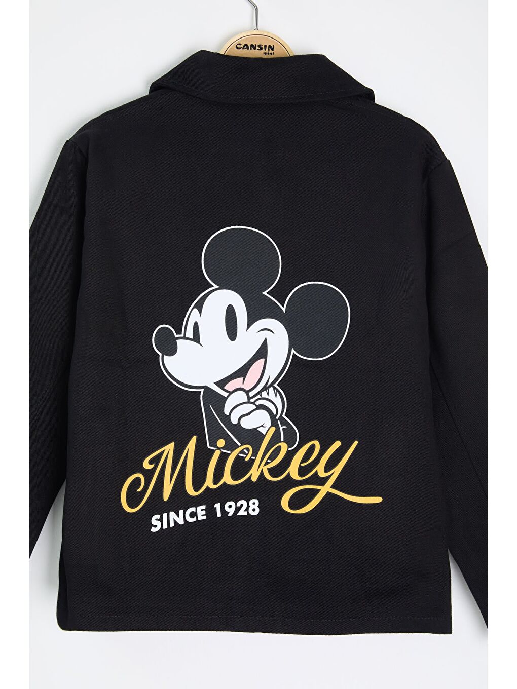 Siyah Karakter Baskılı Jean Ceketli Pantolonlu Erkek Çocuk 3lü Takım 23516-3