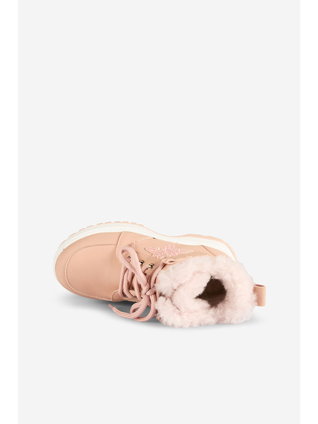 Pembe Punto Kürklü Kız Çocuk Pudra Bot-2