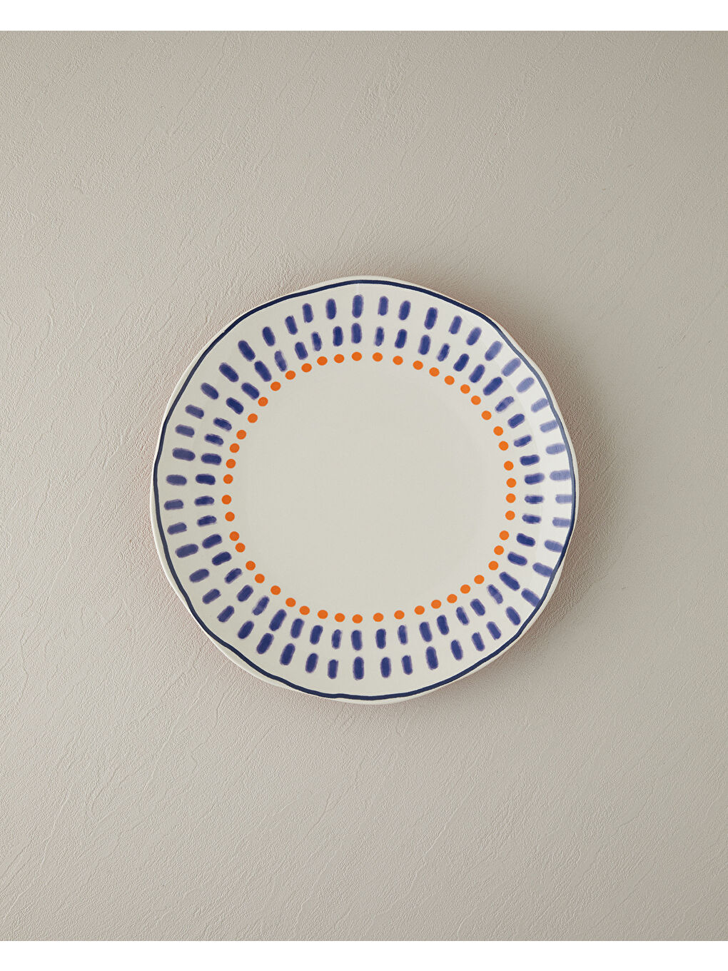 Arzu Sabancı Zone Stoneware Servis Tabağı 27 cm Lacivert-Kırmızı