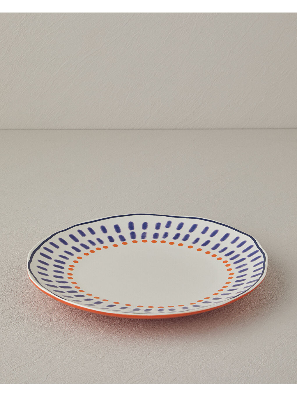 Arzu Sabancı Zone Stoneware Servis Tabağı 27 cm Lacivert-Kırmızı-1