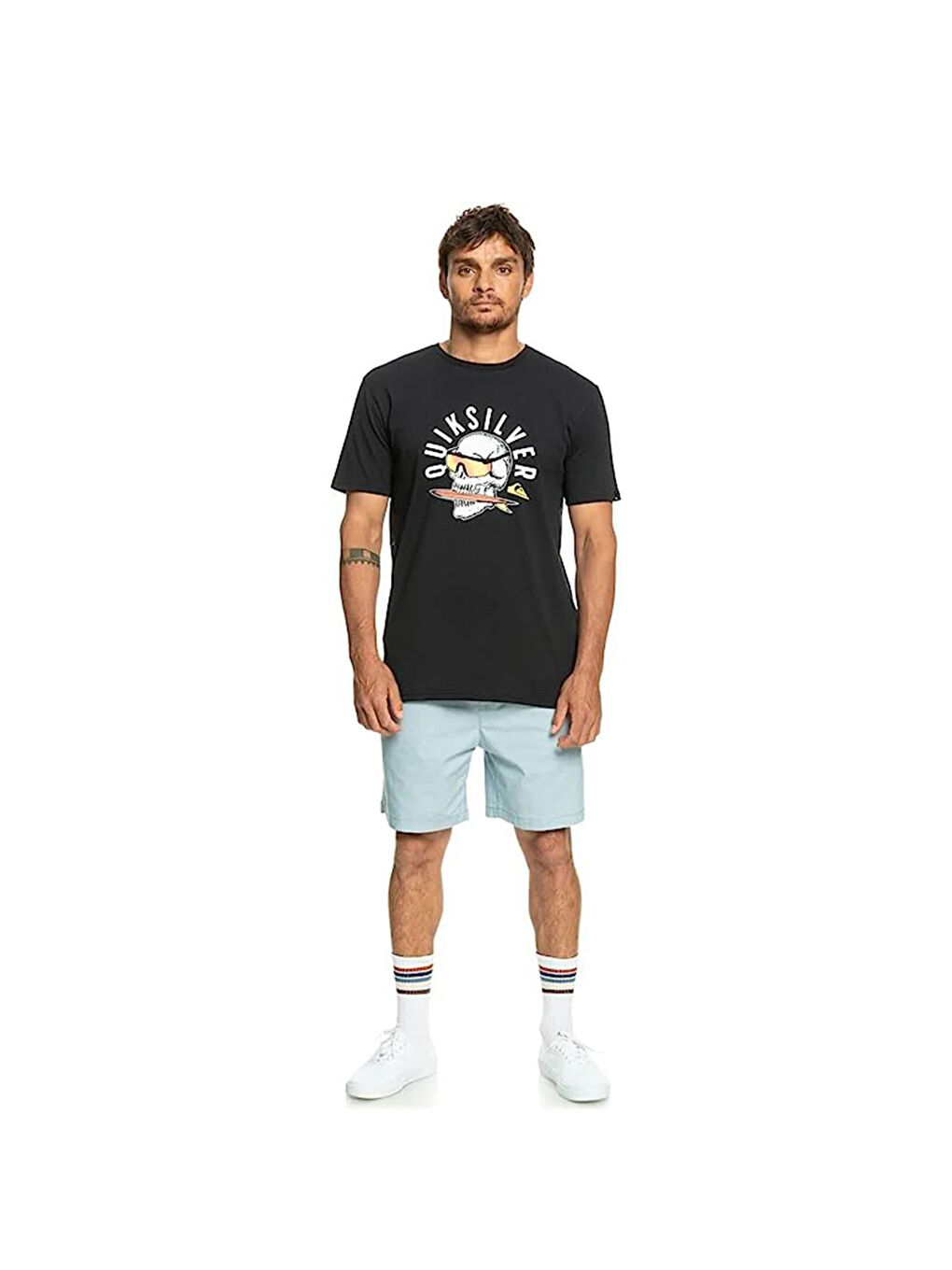 Qsrockinskull Erkek Siyah Tişört-3