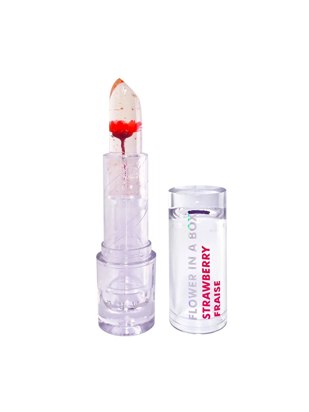 Çiçek Detaylı Dudak Nemlendiricisi Çilek Kokulu-1