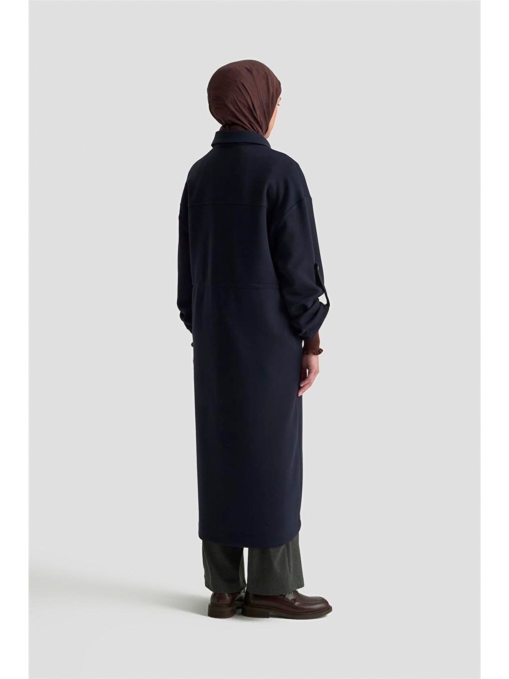 Beli Büzgülü Örme Giyçık 25Kd1504 Lacivert-4