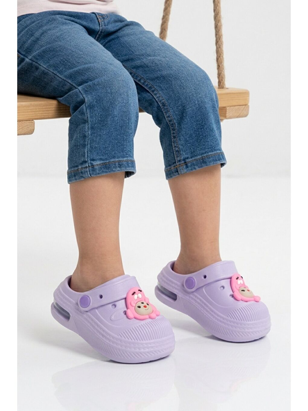 Lila Eva Hafif Esnek Kız Çocuk Sabo Terlik 2316 B-P-2