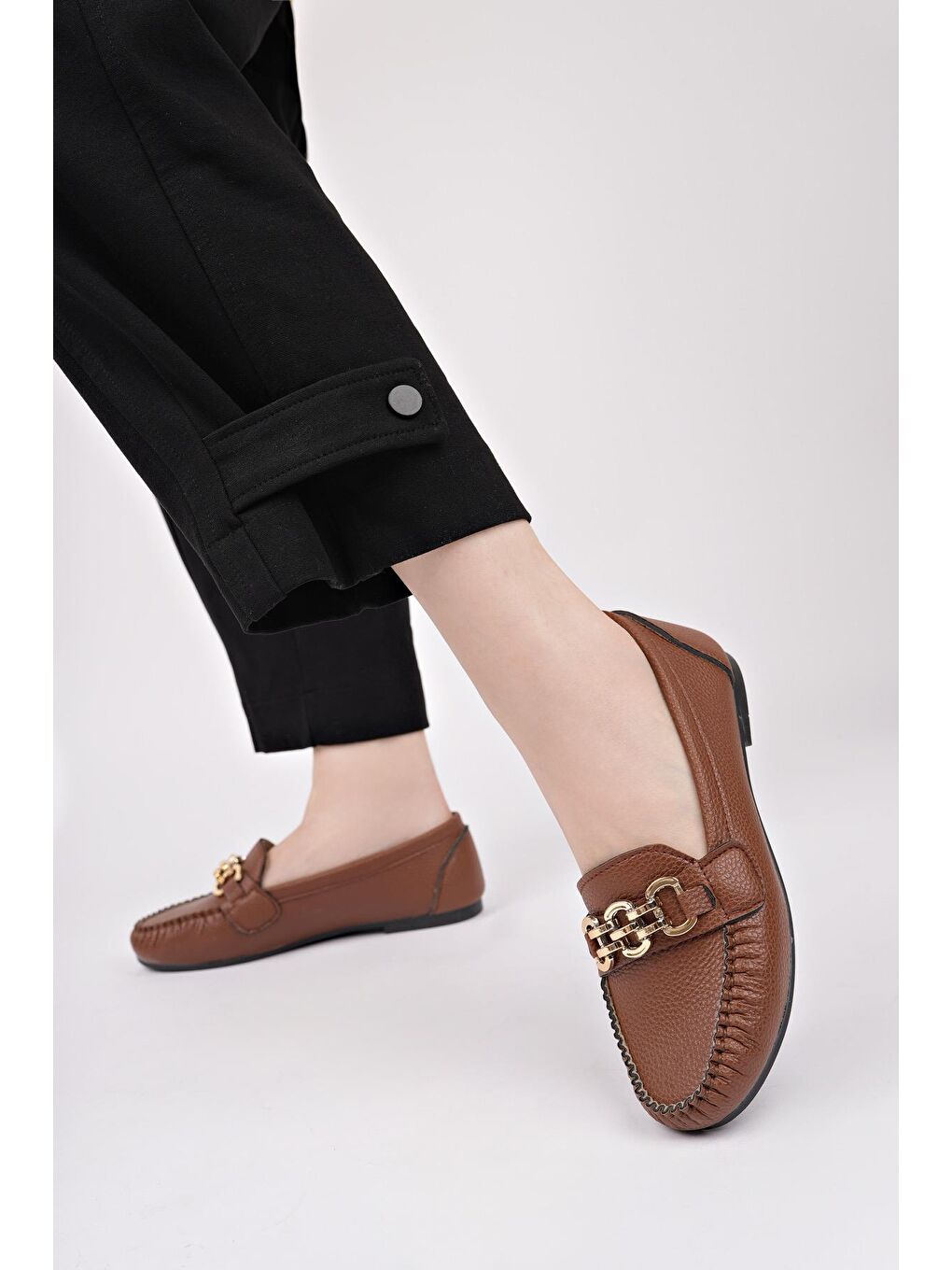 Kahverengi CLARA Kadın Babet Günlük Kadın Ayakkabı-1