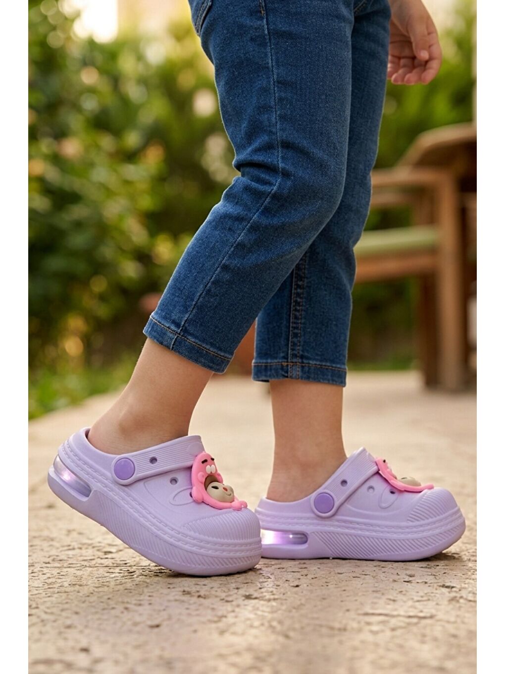 Lila Eva Hafif Esnek Kız Çocuk Sabo Terlik 2316 B-P-3