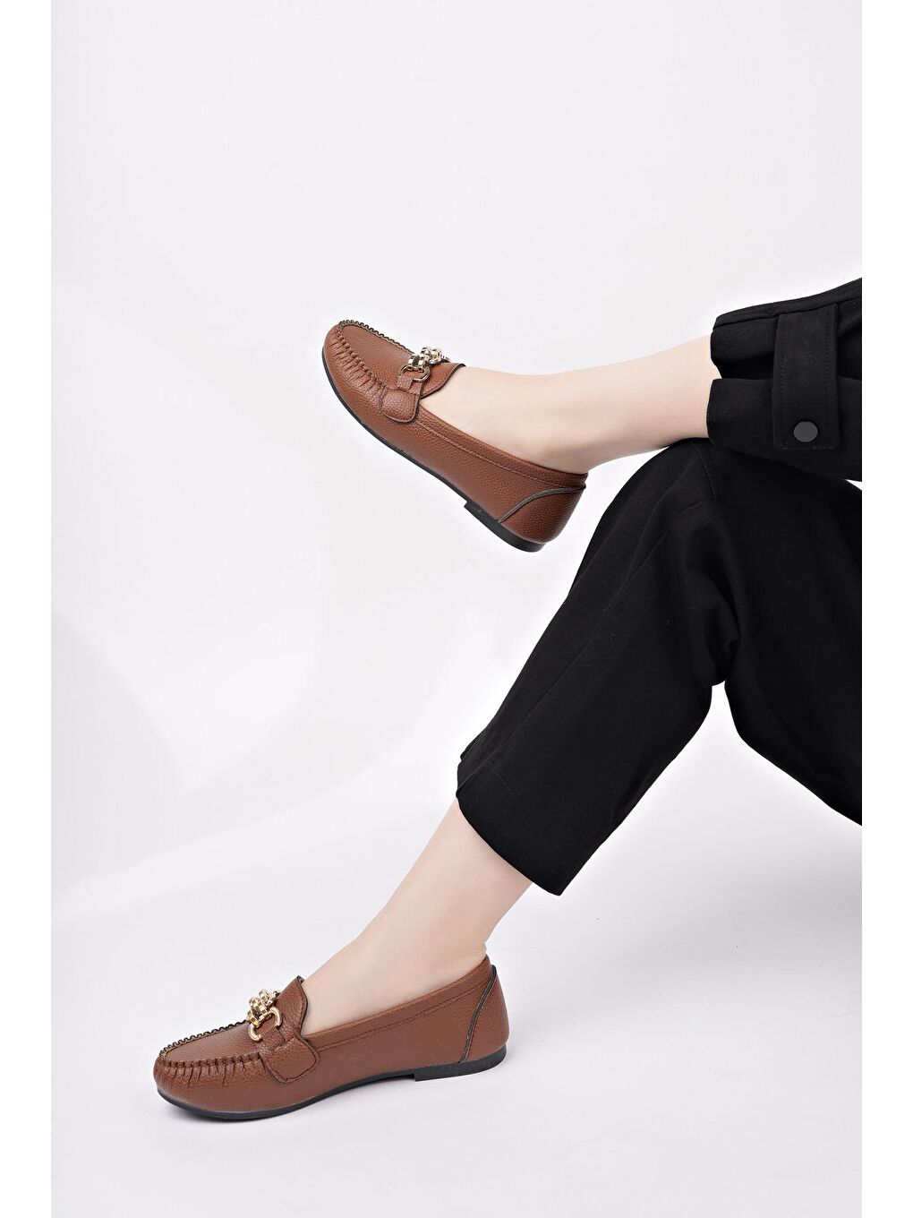 Kahverengi CLARA Kadın Babet Günlük Kadın Ayakkabı-2