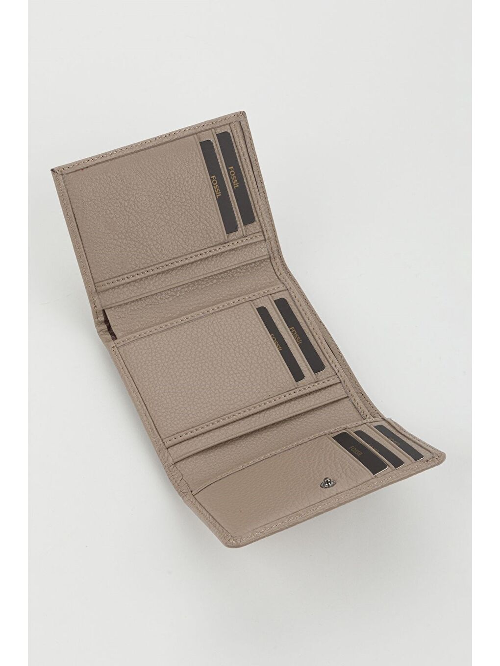 Bej Kutulu Hakiki Deri Buz Mavi Kadın El Portföyü Kartlık Cüzdan-4