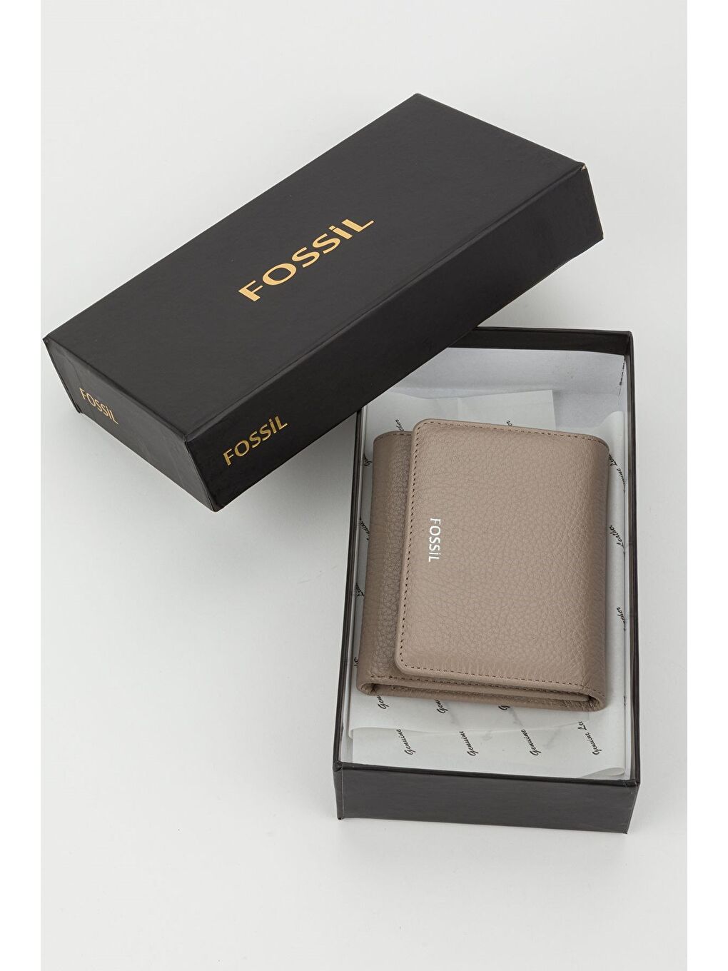 Bej Kutulu Hakiki Deri Buz Mavi Kadın El Portföyü Kartlık Cüzdan-5