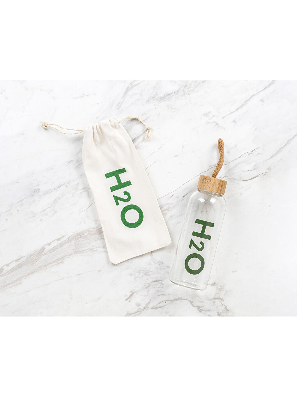 Beyaz H2O Cam Termos