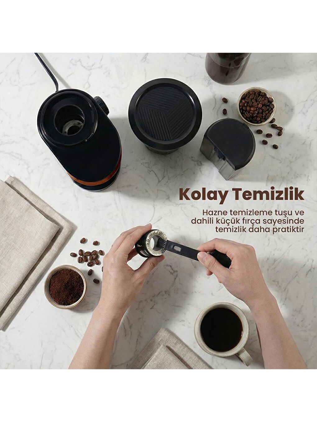 SH25836B Dijital Zamanlayıcılı 25 Öğütme Ayarlı Elektrikli Kahve Öğütücü-7