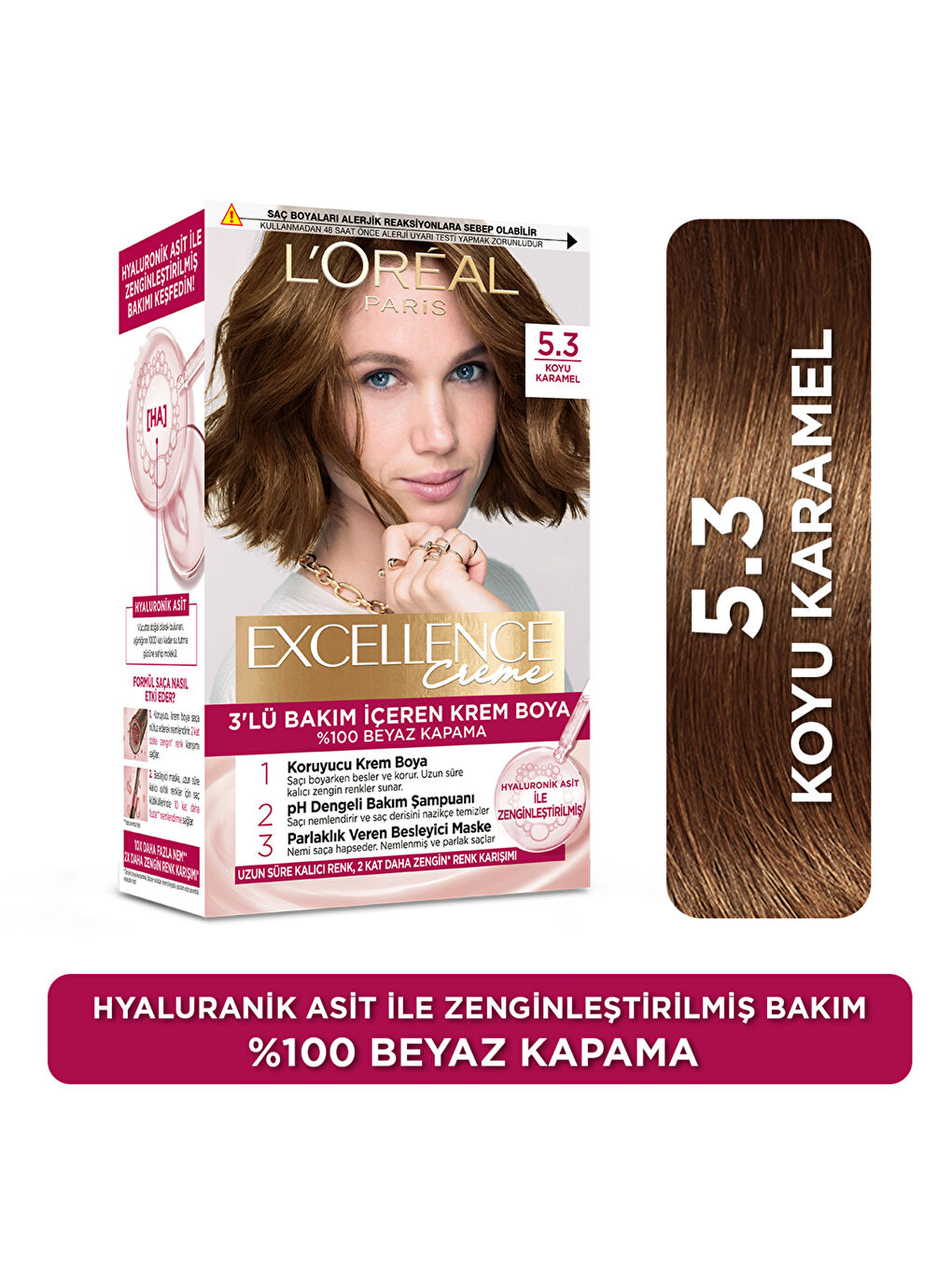 Excellence Creme Saç Boyası 5.3 Koyu Karamel