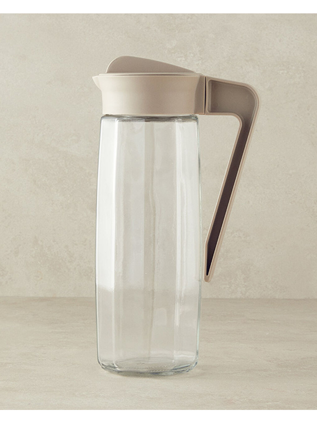 Gemma Cam Sürahi Koyu Bej