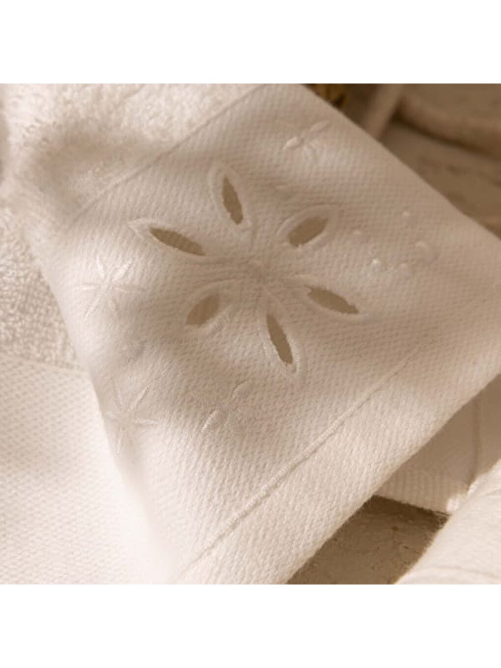 Soft Daisy El Havlusu - Ekru - 30x50 cm-2