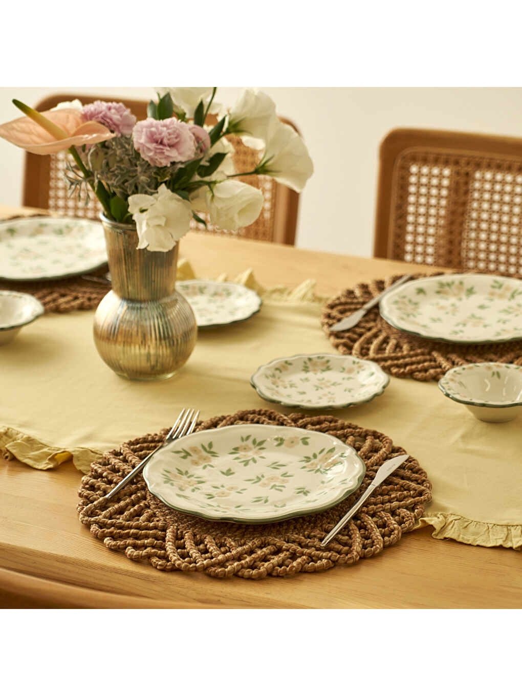 Karışık Veronica Porselen 8 Parça 4 Kişilik Kahvaltı Takımı-2