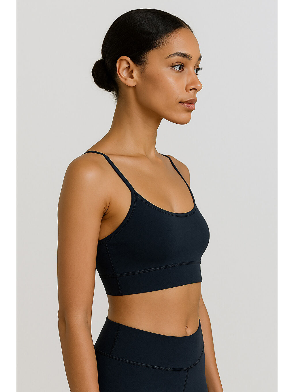 Lacivert İnce Askılı Toparlayıcı Spor Büstiyer-1