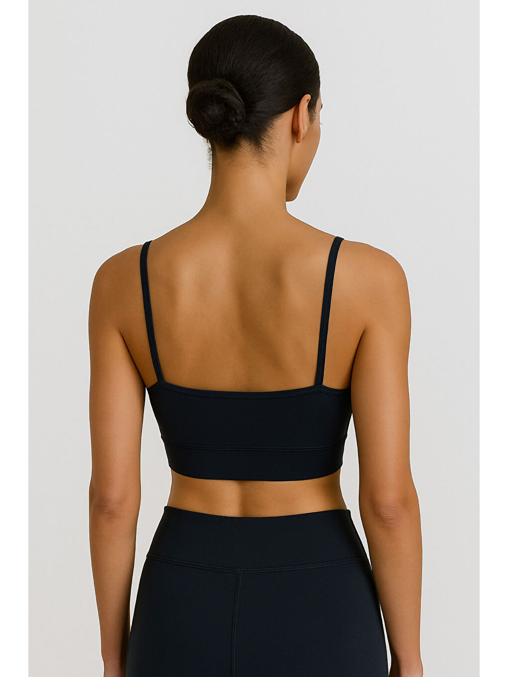 Lacivert İnce Askılı Toparlayıcı Spor Büstiyer-2