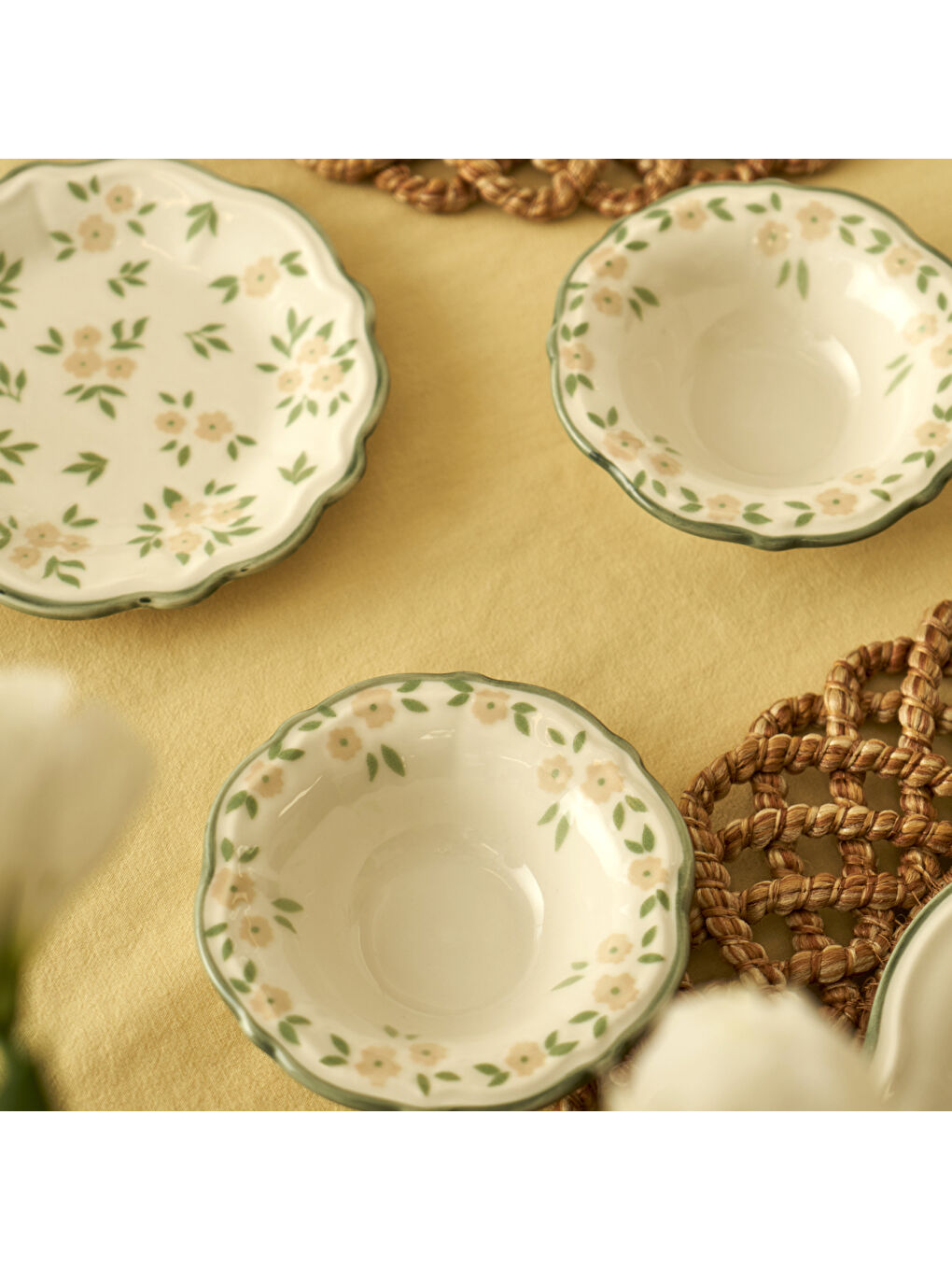 Karışık Veronica Porselen 8 Parça 4 Kişilik Kahvaltı Takımı-3