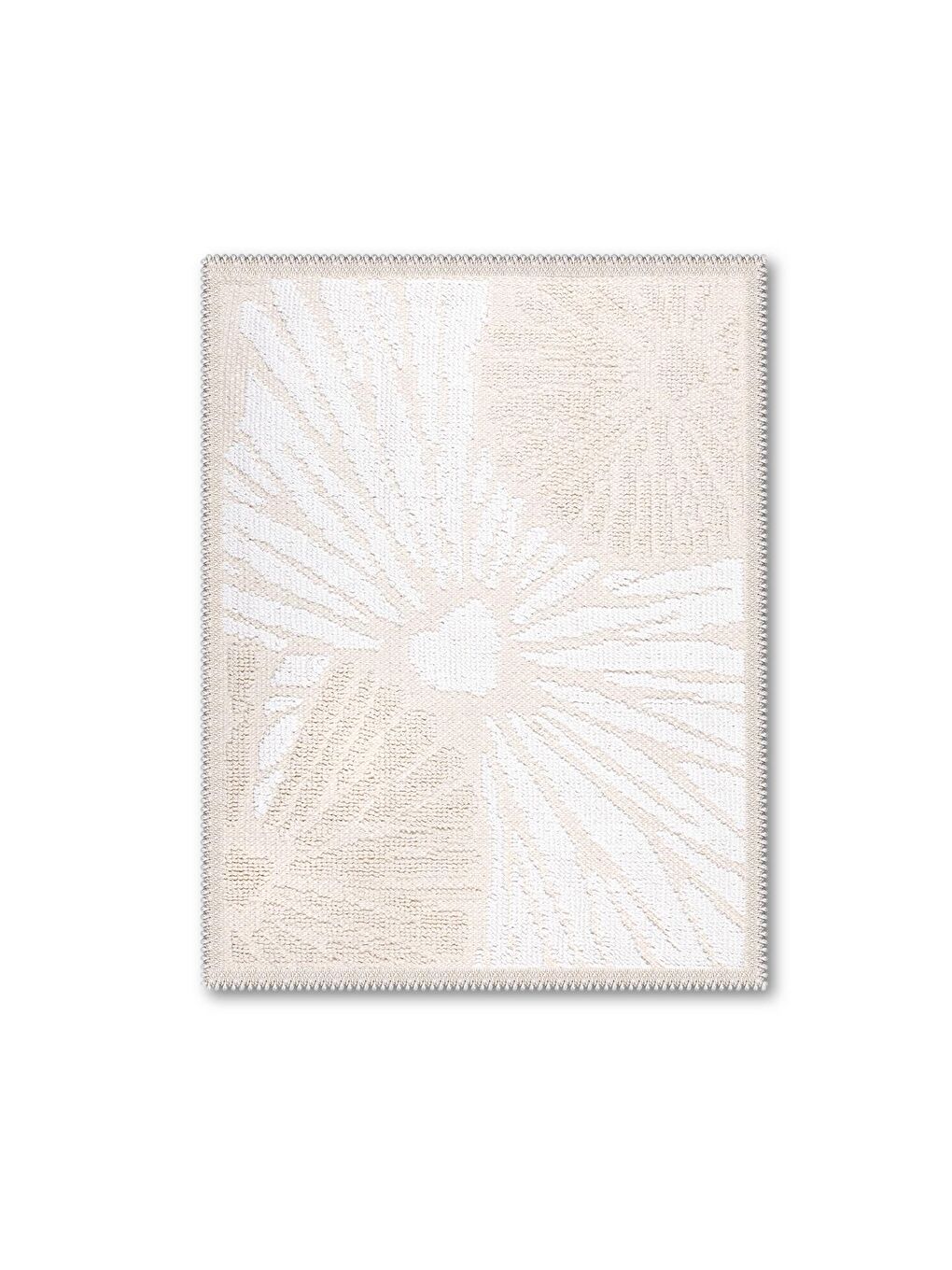 Angers Doğal Pamuklu 2'li Banyo Paspas Seti 60x100+50x60 Cm - Beyaz-2