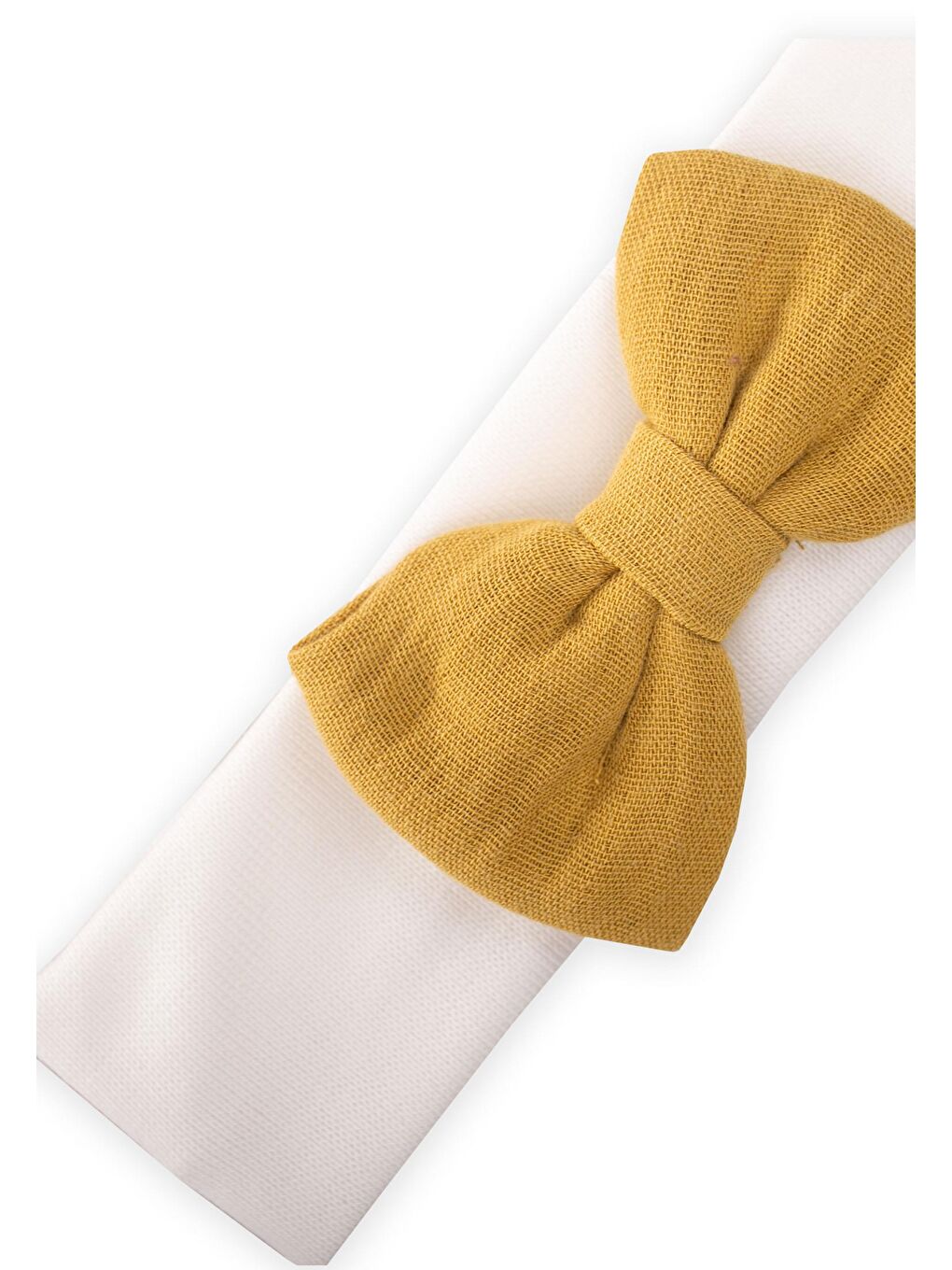 Kurdeleli Bebe Bandanası Hardal Sarı-1