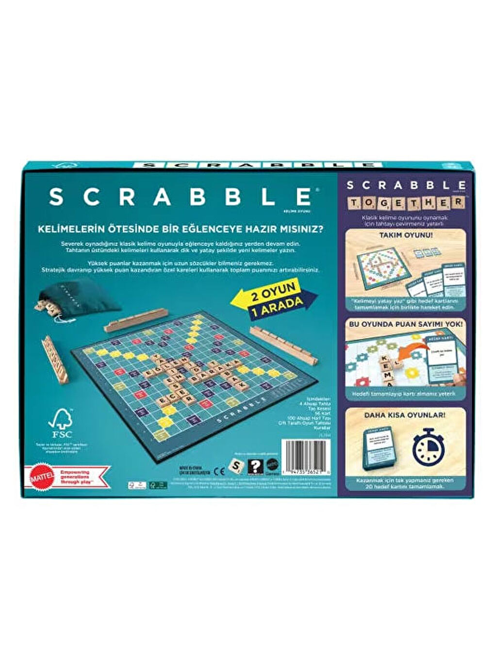 Orijinal Ahşap İkisi Bir Arada Türkçe JLJ64-2