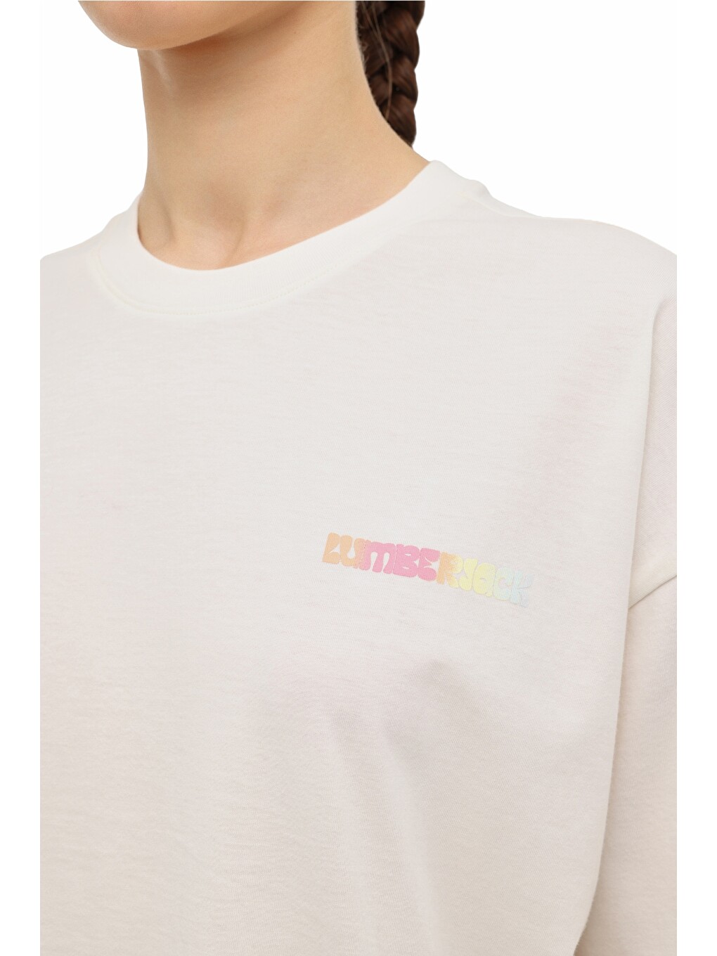 Bej WL 11KONY Ekru Kadın Kısa Kol T-Shirt-3