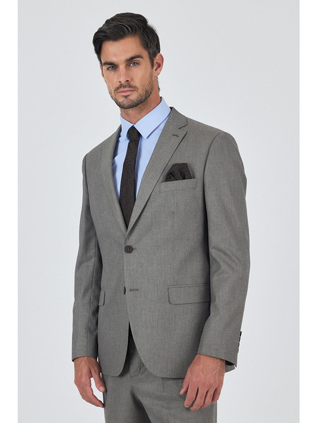 Bej Mono Yaka Esnek 6 Drop Comfort Fit Classic Takım Elbise 1001250152