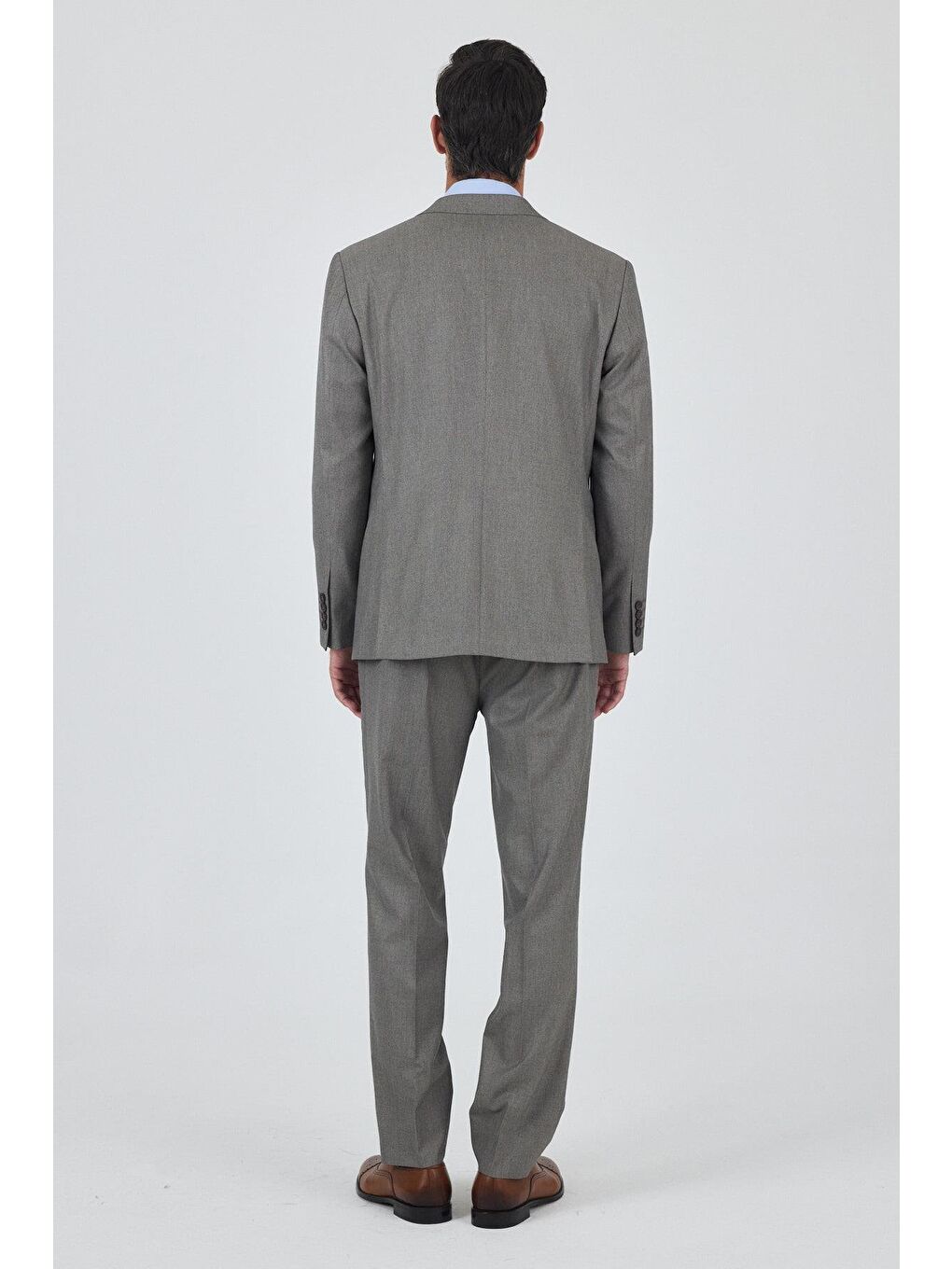 Bej Mono Yaka Esnek 6 Drop Comfort Fit Classic Takım Elbise 1001250152-2